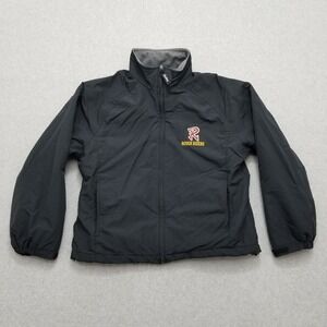 Eastbay‎ Jacket Womens Large Black Full Zip Pockets Outdoor Embroidered